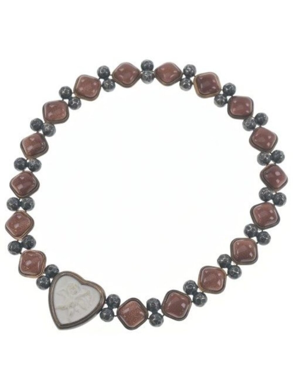 Bottega Veneta Necklace Sterling Silver 925 Gold